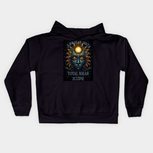 Trippy Solar Eclipse 2024 Kids Hoodie